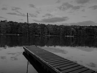 At the Lake BW