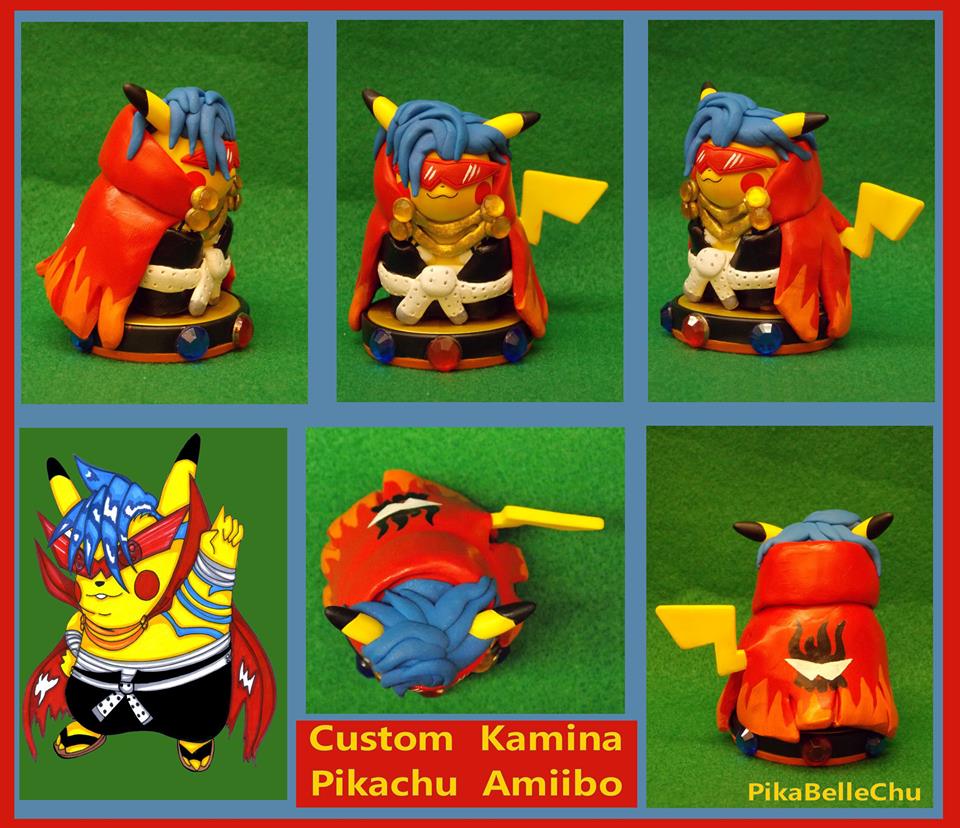 Custom Kamina Pikachu Amiibo