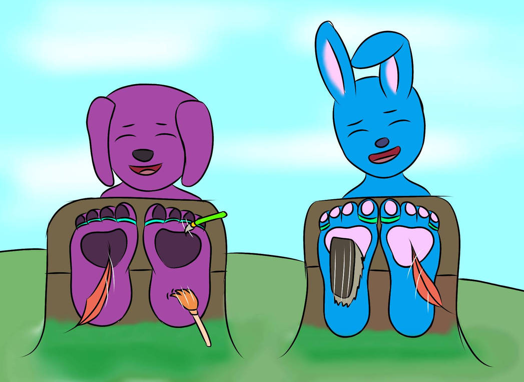 Tickle Rabbits Dog and rabbit in a tickle situation by criogenios on DeviantArt