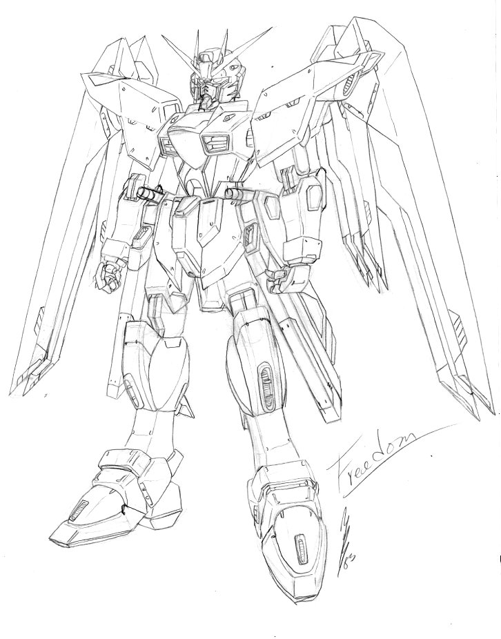 Freedom Gundam sketch