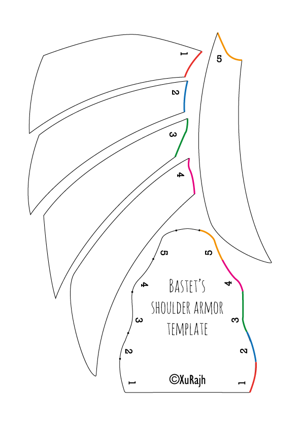 Printable Shoulder Armor Template