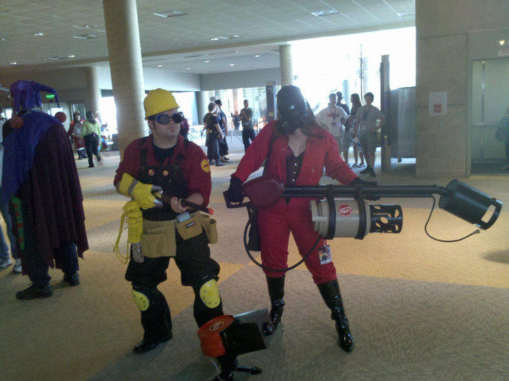 Engineer and Pyro by cosmic-battle on DeviantArt