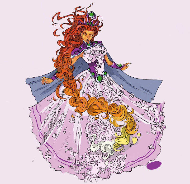Starfire In A Gown by Shangoru on DeviantArt
