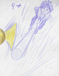 Seeker Harry Potter playing Quidditch