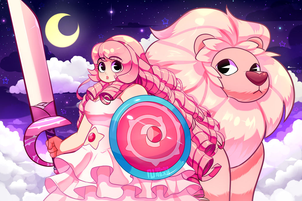 Rose Quartz and Lion