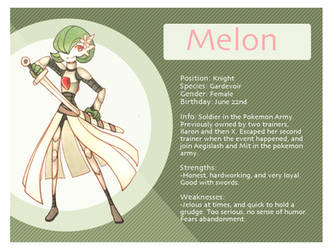 Melon the Gardevoir Bio Sheet
