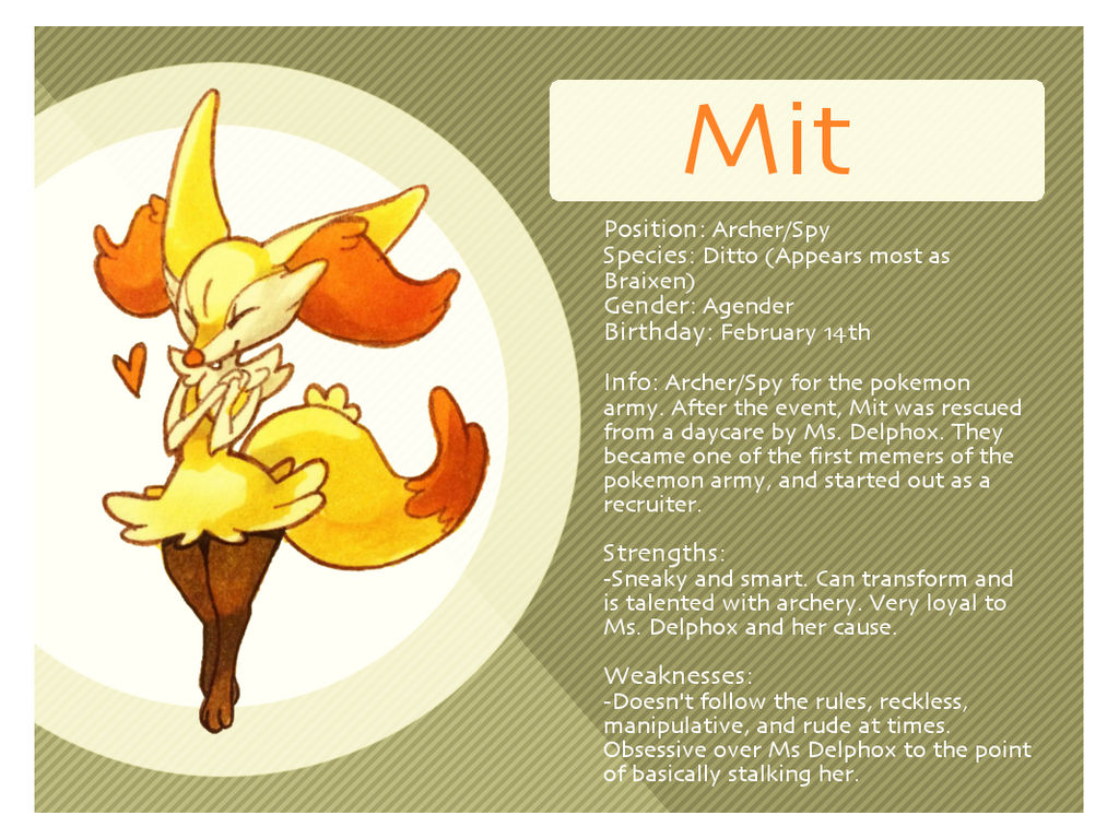 Mit the Ditto Bio Sheet