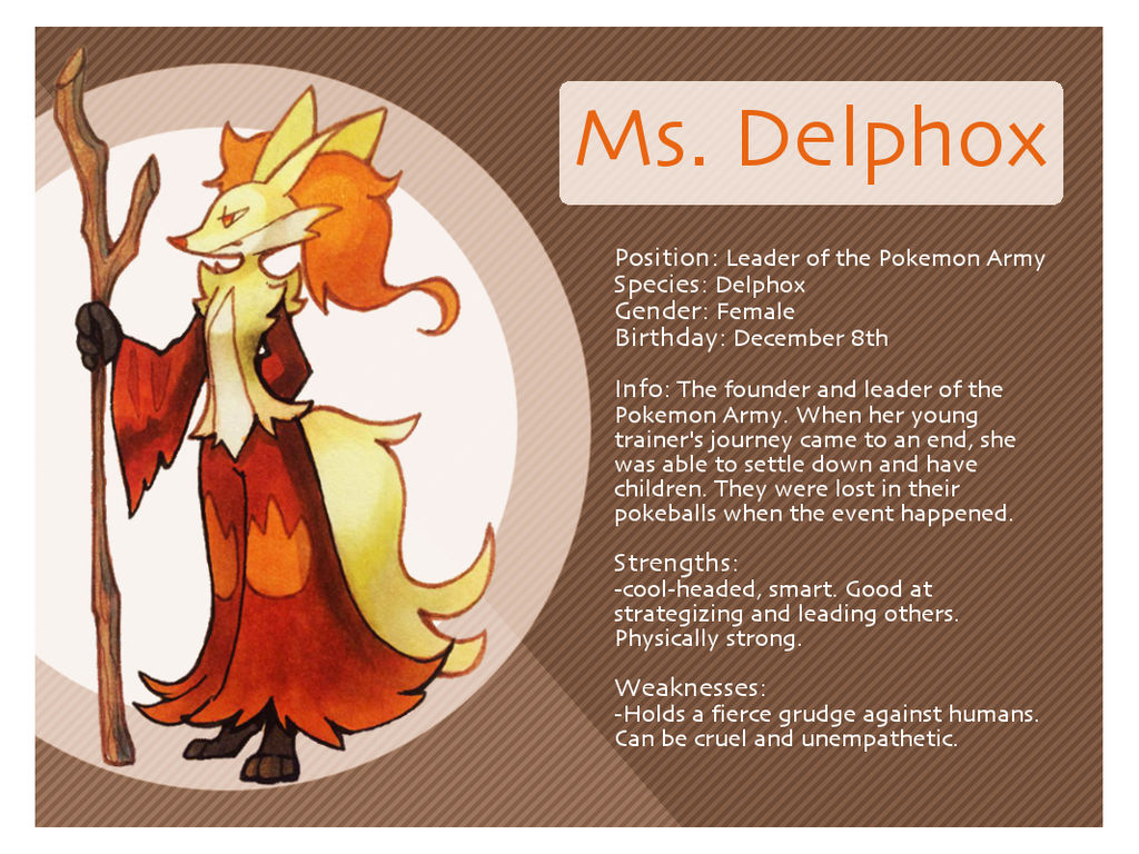 Ms Delphox Bio Sheet