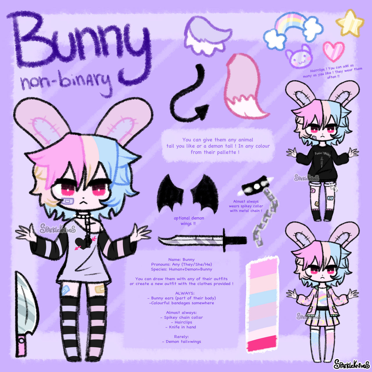 Furry Rabbit Reff Refsheet Bunny by SparkleKn1ves on DeviantArt