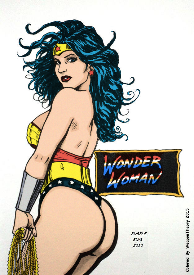 Wonder Woman Hair Flowing by BubbleBum420 Colored