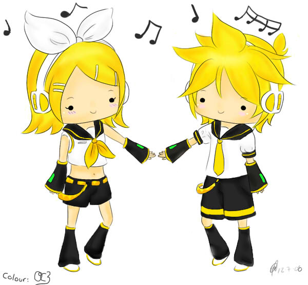 Kagamine Twins - Coloured Lineart