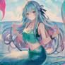 Anime Pastel Dream Mermaid cutie tied up and waiti