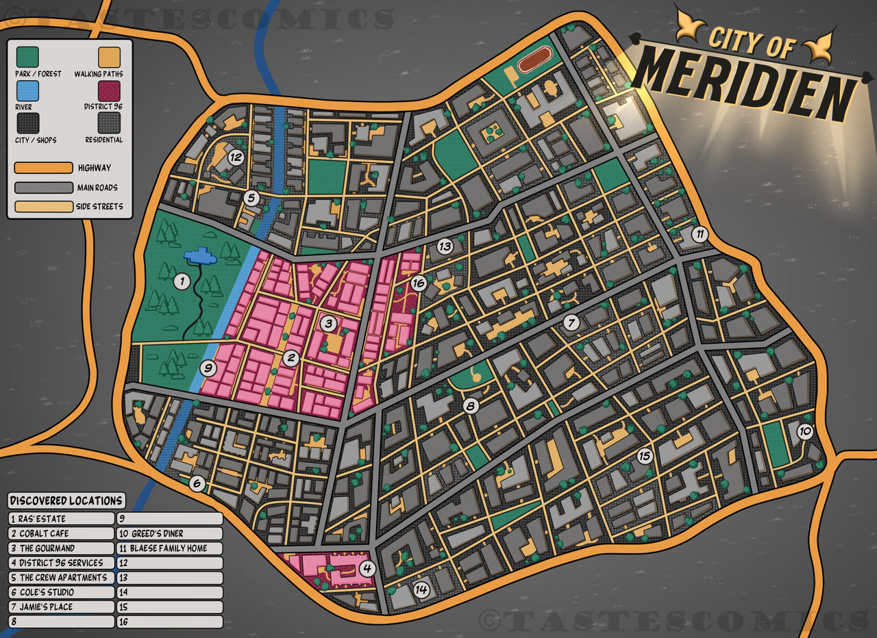 Merinides Map Meridien Map by TastesComics on DeviantArt