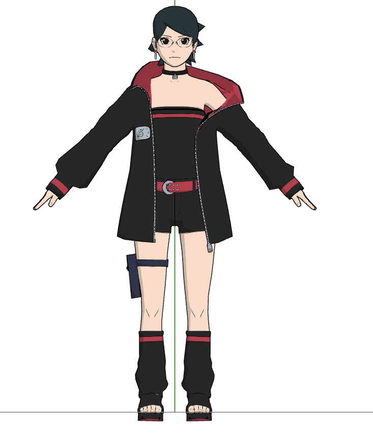 Sarada uchiha Modelo 3D