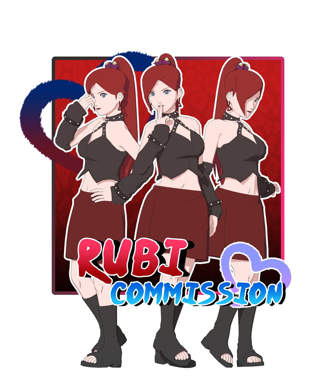 Commission Preview Rubi Shippuden (punk) commission preview by LeaopardHeart on DeviantArt