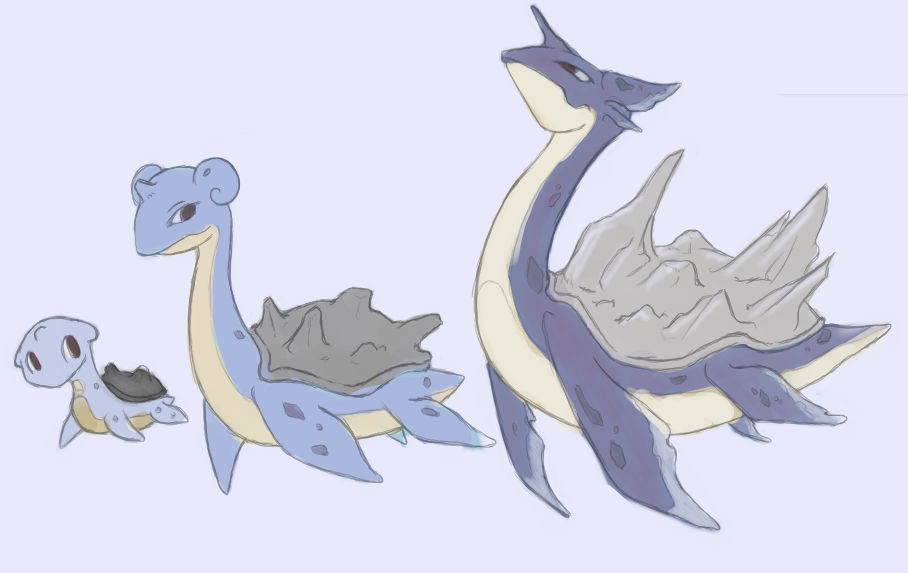Lapras evo lines + base colors by rustyyy on DeviantArt