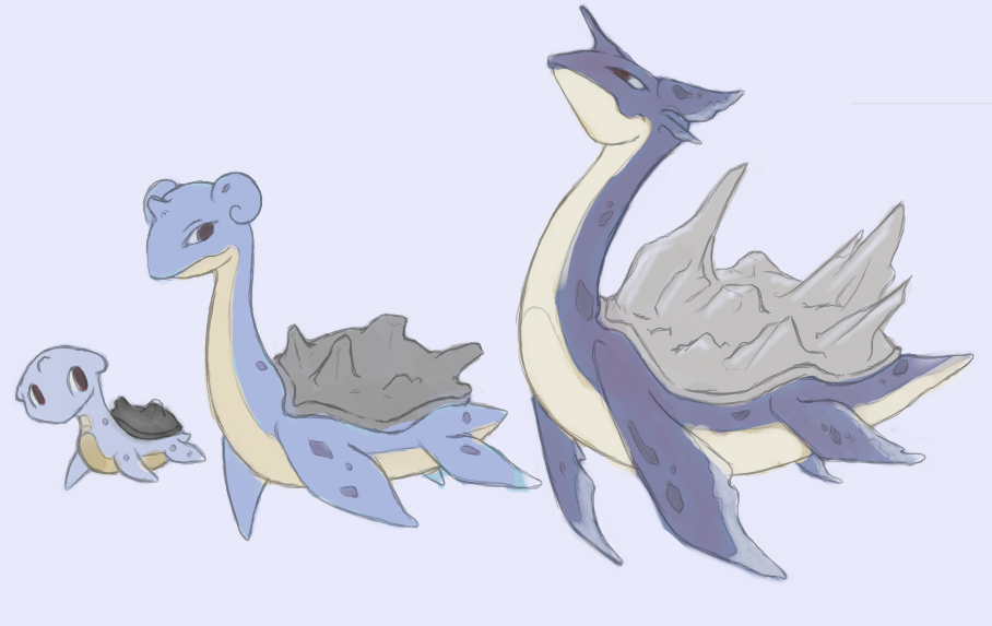 Lapras evo lines + base colors