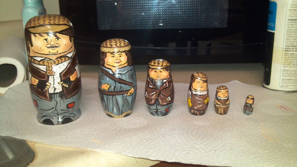 Painting of russian dolls