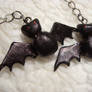 polymer clay bat earrings