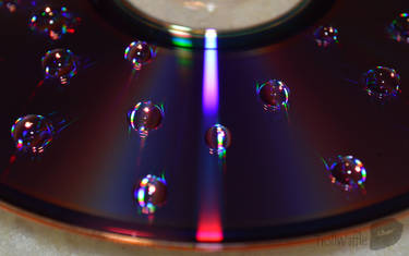 CD and water drops