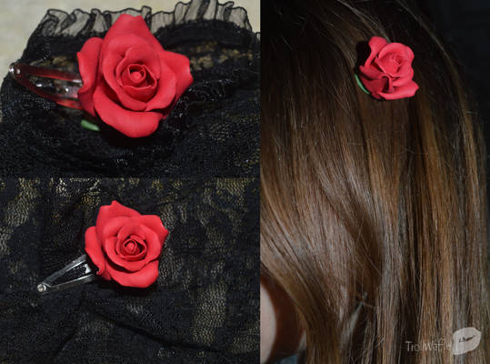 Rose hair-slide