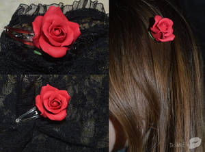 Rose hair-slide