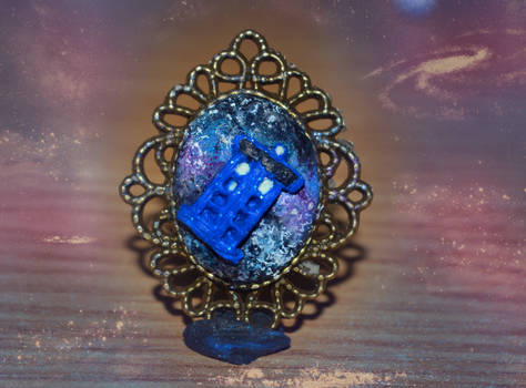 Polymer clay Tardis cameo pendant VIDEO TUTORIAL