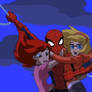 Spidey saving Gwen Stacy and Mary Jane Watson