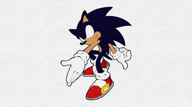 Dark Sonic the Hedgehog Re-colored by me