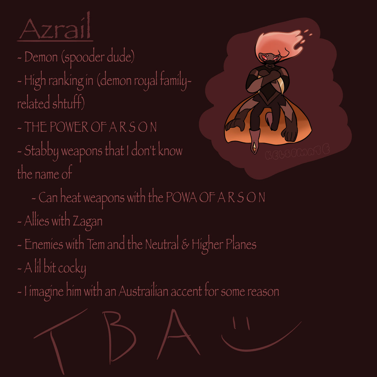 Azail Character Azrail by AWildKelspAppears on DeviantArt