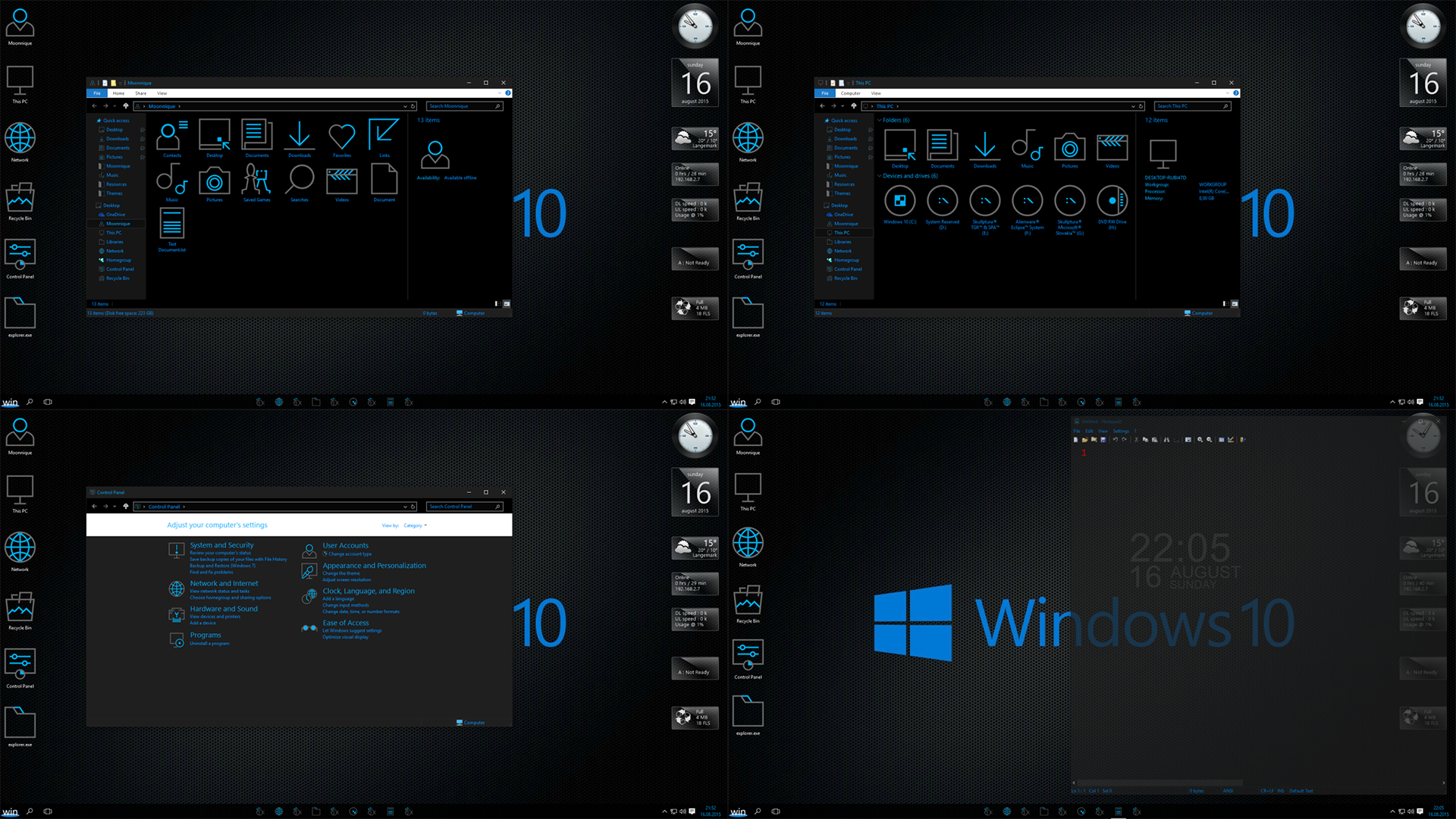 Windows 10 черный экран. Windows 11 Black Theme. Windows 10 Nightfall Black Edition. Windows frame 95 Black Theme.