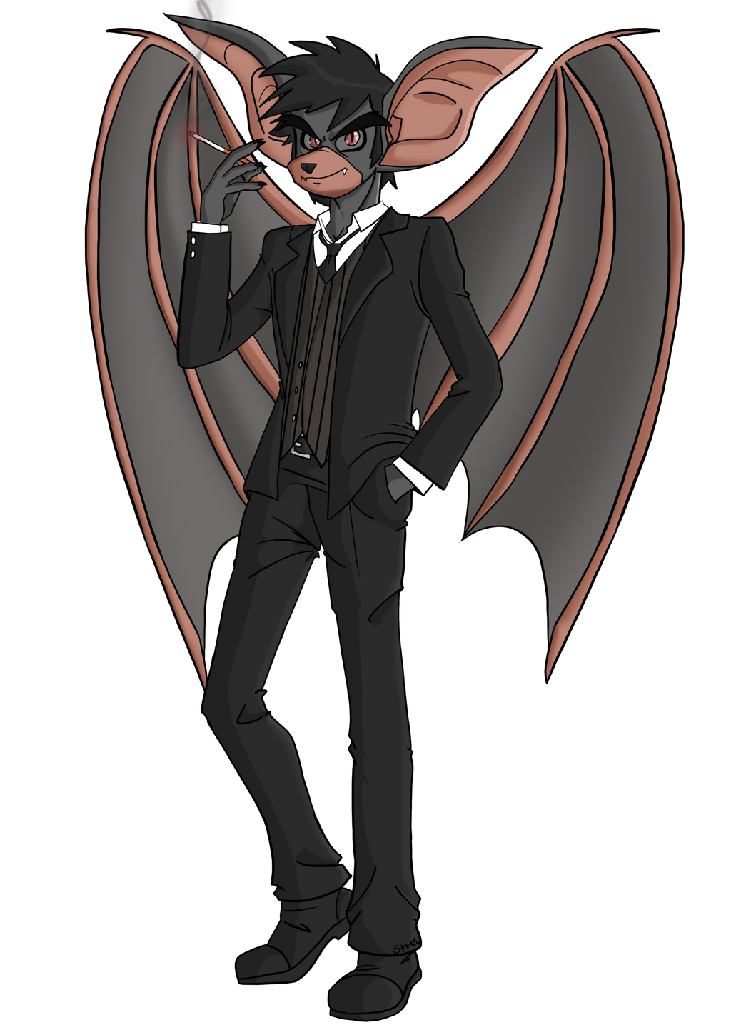 Bat Character Request Commission by regitsammo on DeviantArt