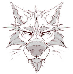 Goofy Snoot Wolf Face XDD by KsodiXArt