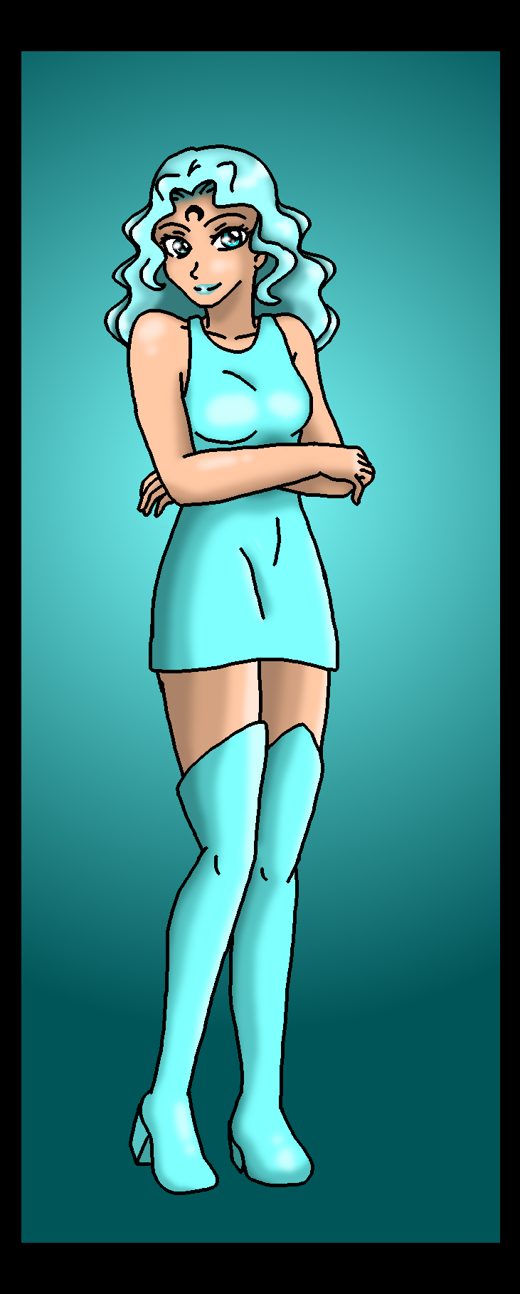 Miss Teal Aquamarine