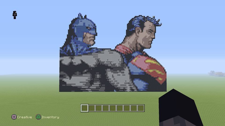 pixel art minecraft batman