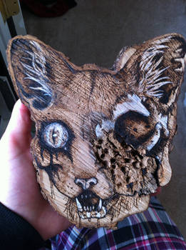 Wood Burning: Zombie Cat