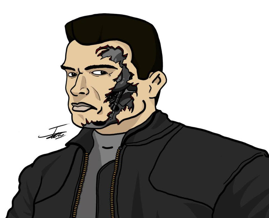 Terminator Computer Cartoon Cartoon Terminator - Original Version by InfamousGenetics on DeviantArt