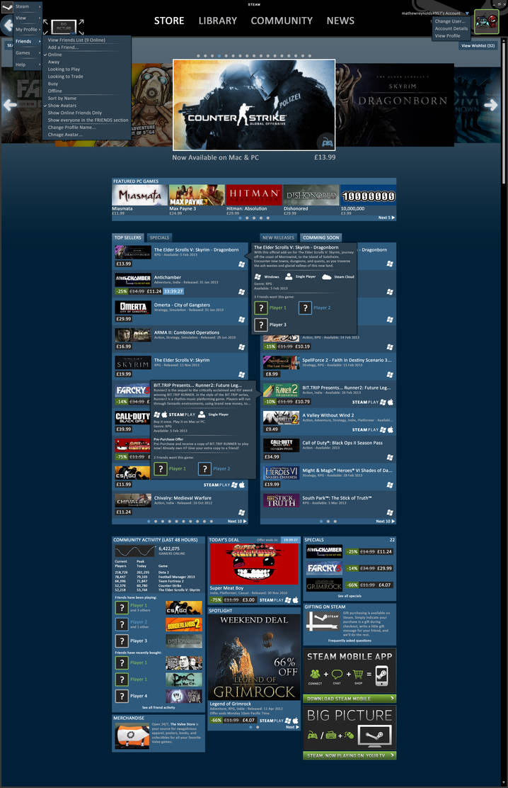 Steam Interface by mrey4957 on DeviantArt