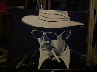 Finished Hunter S. Thompson Painting!