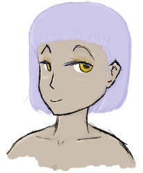 Purple haired lady