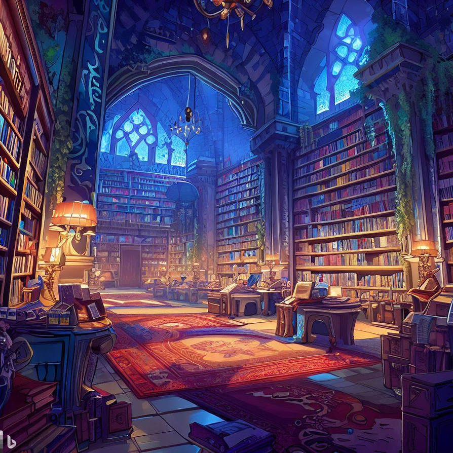 IA-GENERATED Medieval Library by MatthSSJ4 on DeviantArt