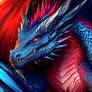 IA-GENERATED Blue and Red Dragon