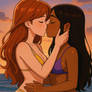Kissing in Sunset