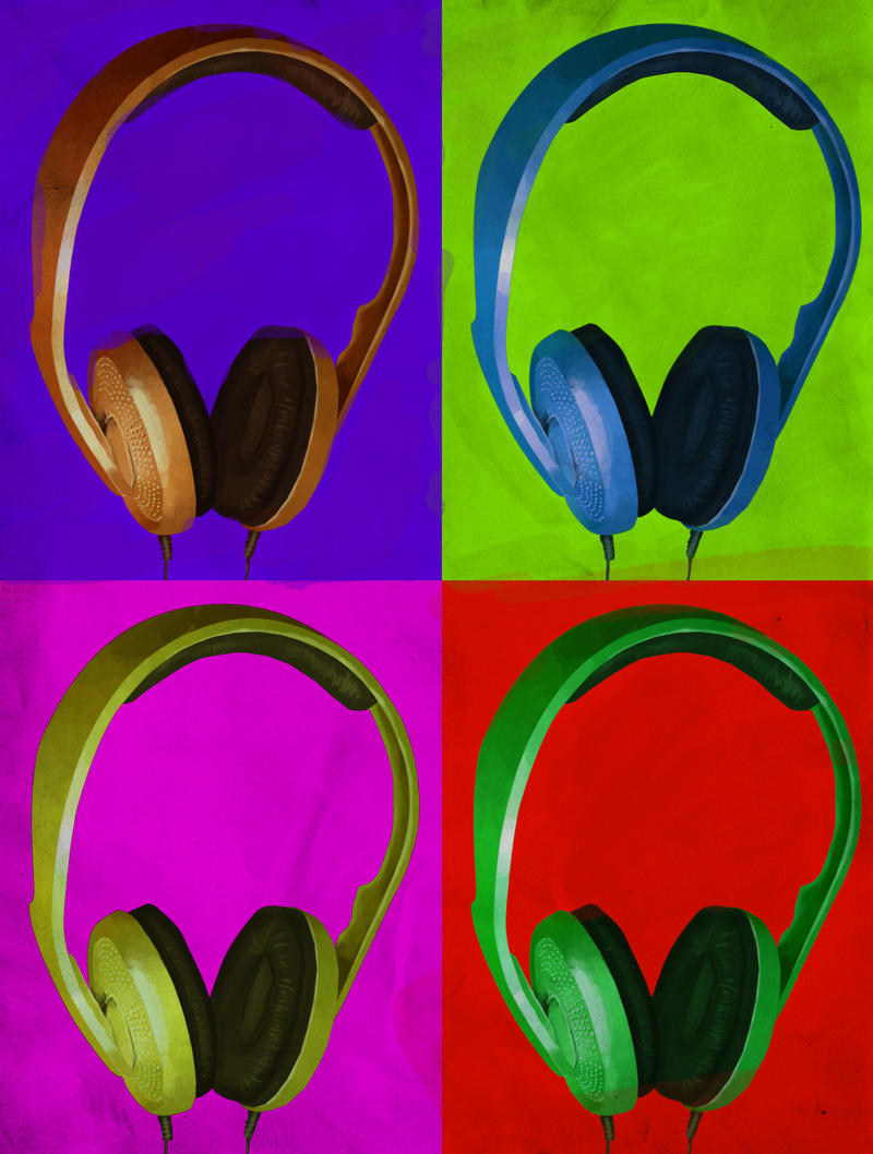 Headphones a la Warhol