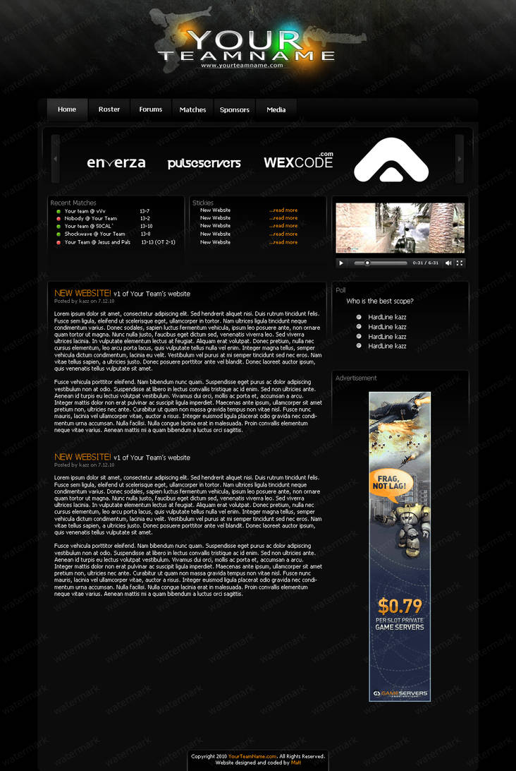 Gaming Template by jmt-p on DeviantArt