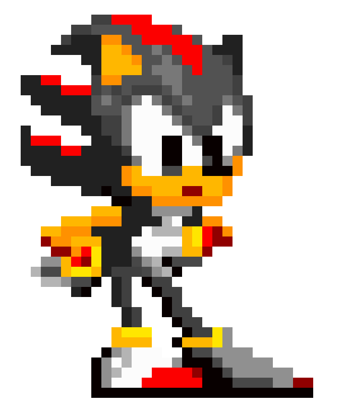 Shadow the Hedgehog - Sonic 2 Style by CosmicEternityCD on DeviantArt