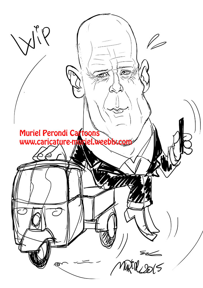 WIP CARICATURE BRUCE WILLIS