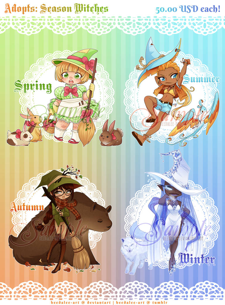 Adopts - Season Witches [SOLD] by Beedalee-Art on DeviantArt