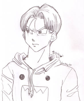 Trunks in sweatshirt