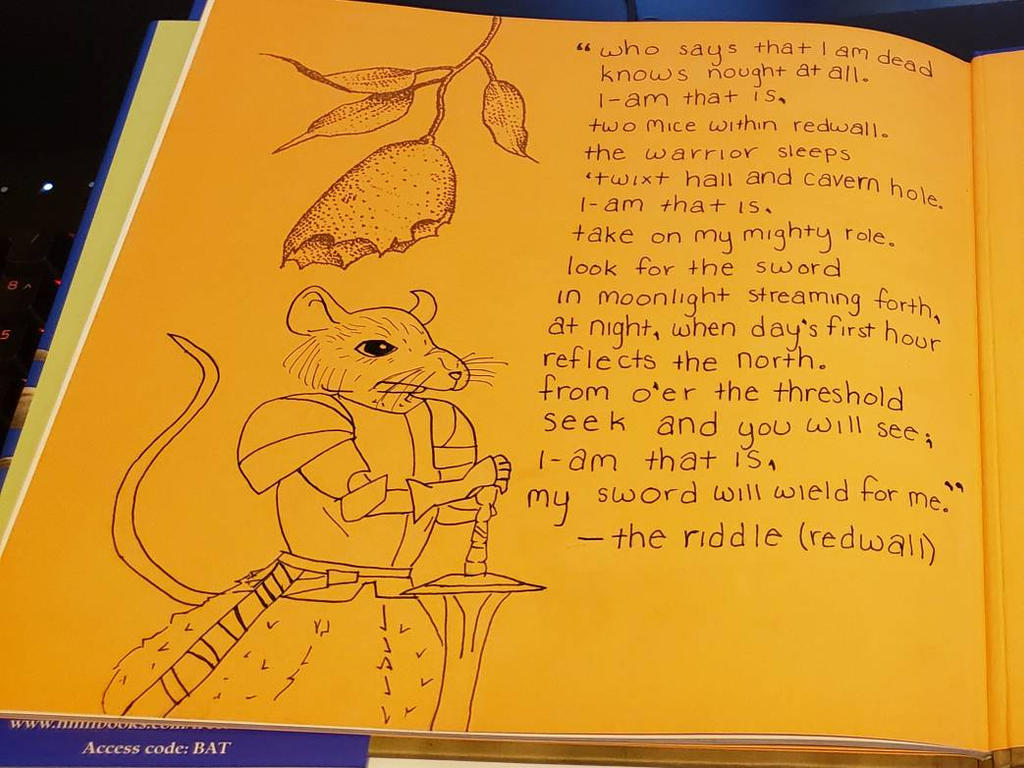 Redwall Riddle Redwall by CandiCrane on DeviantArt